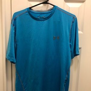 Pair of Orange and Blue Under Armour Running Shirt